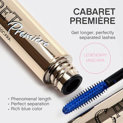 Vivienne Sabo Cabaret Premiere Blue Mascara brush close-up showing smooth, clump-free coating.