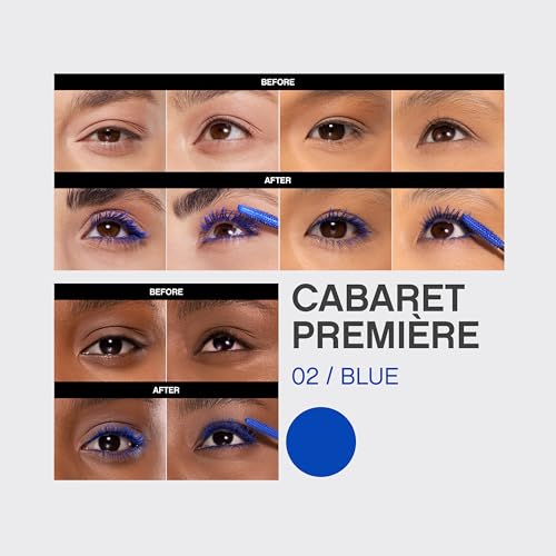 Vivienne Sabo Cabaret Premiere Blue Mascara lashes during application from root to tip.