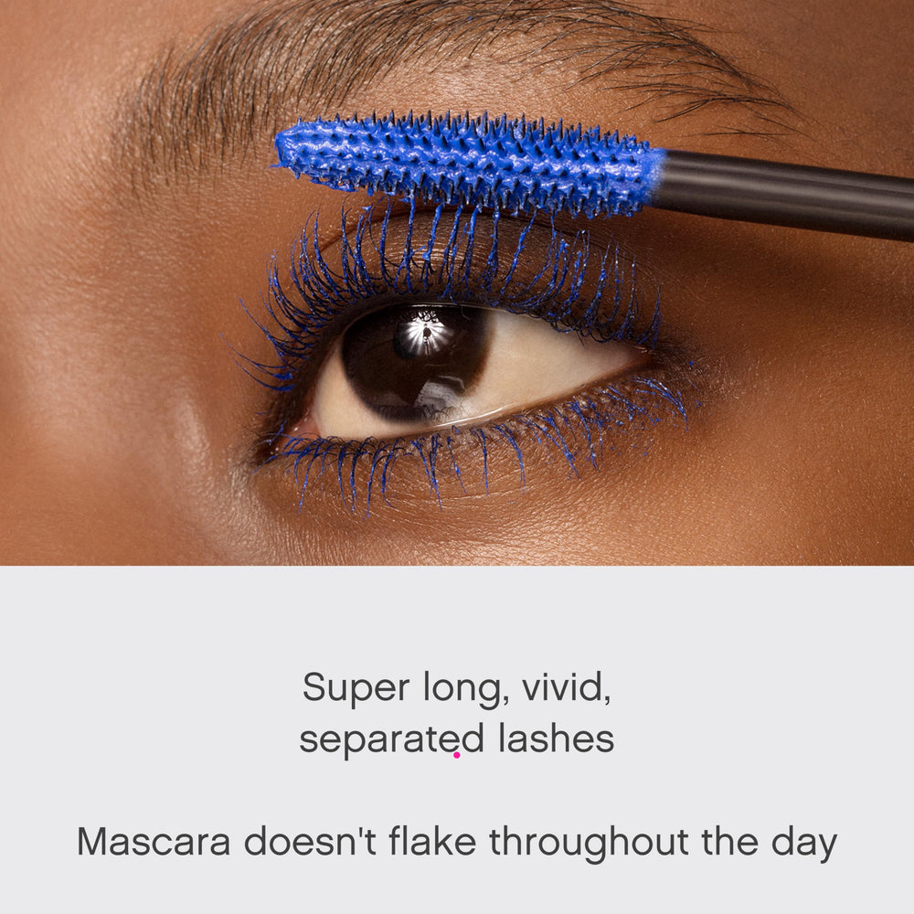 Vivienne Sabo Cabaret Premiere Blue Mascara one coat glamour on dramatic lashes.