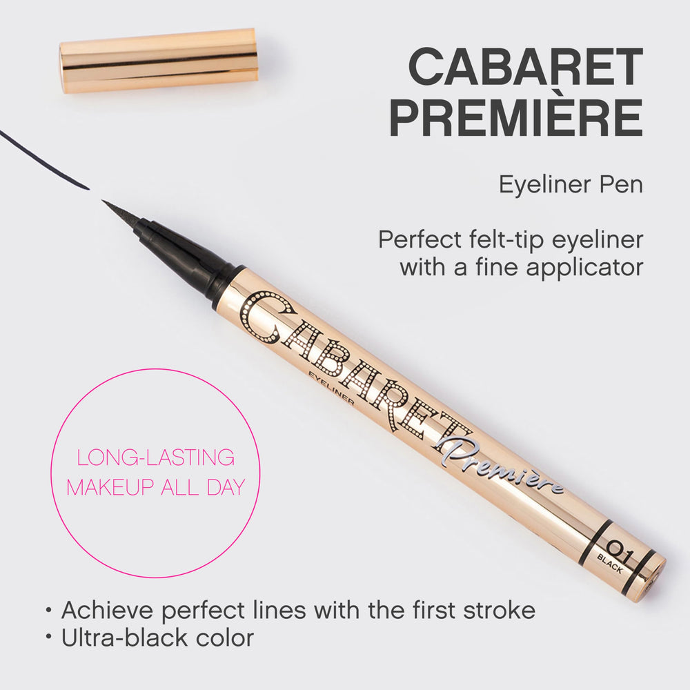Vivienne Sabó Cabaret Premiere eyeliner pen ultra-black pigment swatch for bold definition