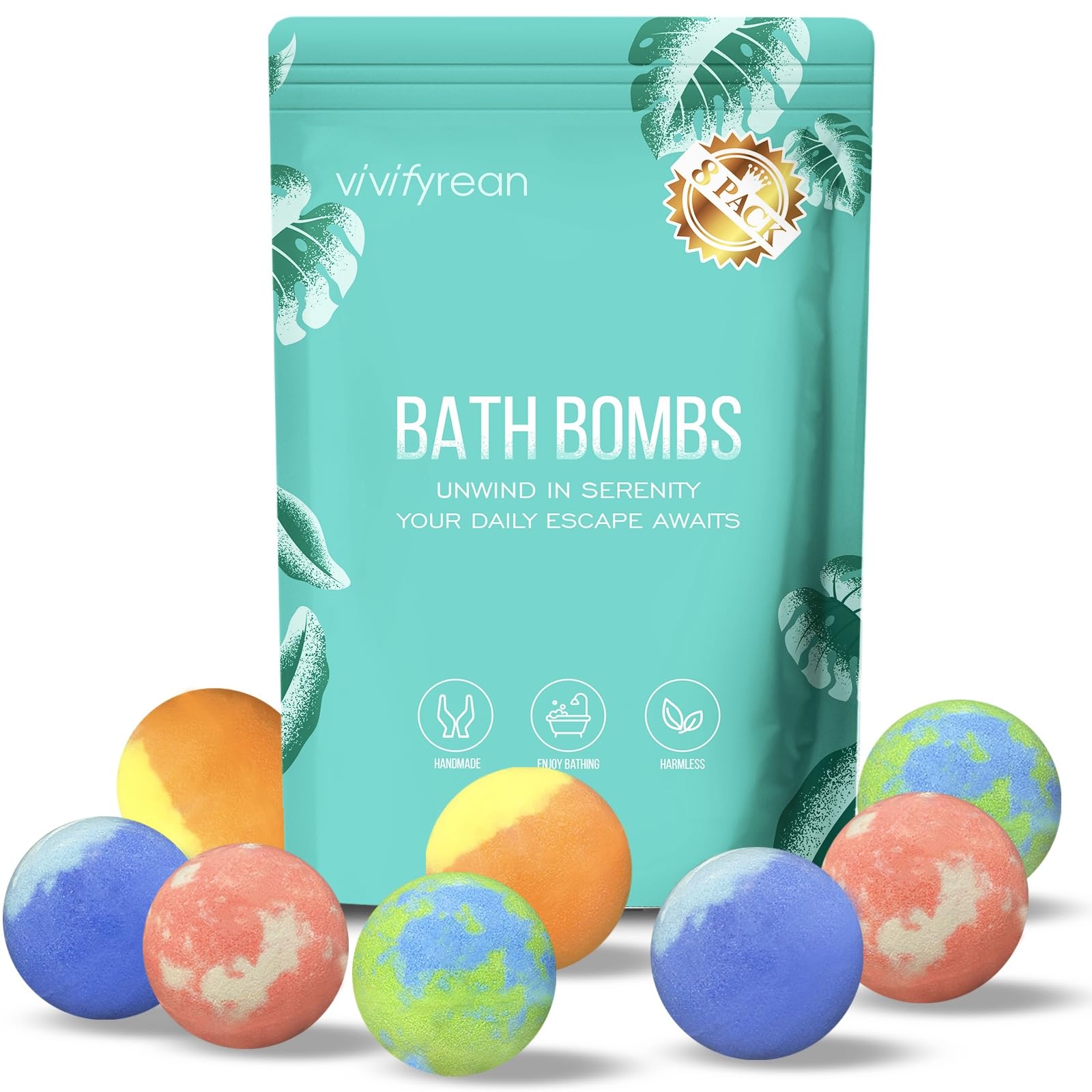 Vivifyrean bath bombs gift set packaging for gifting and travel