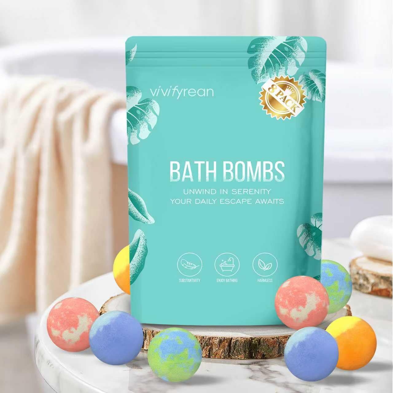 Vivifyrean bath bombs natural ingredients moisturize and soothe skin