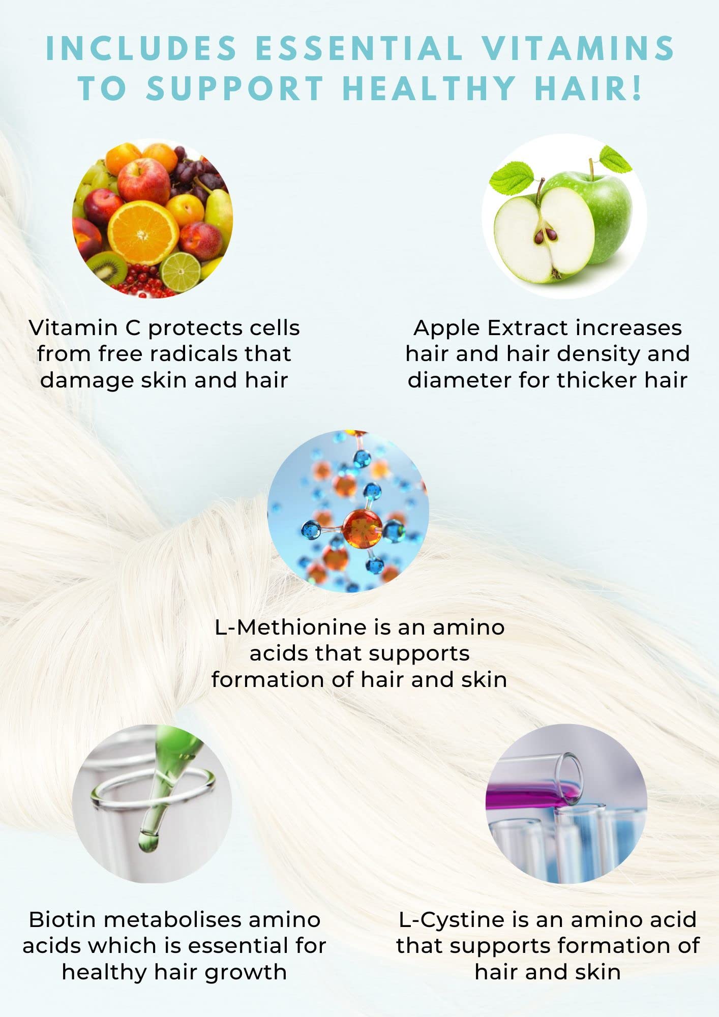 Viviscal display of shampoo and conditioner for a coordinated routine.