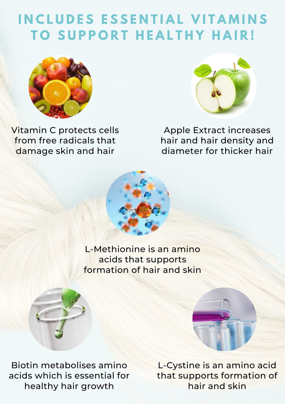 Viviscal display of shampoo and conditioner for a coordinated routine.