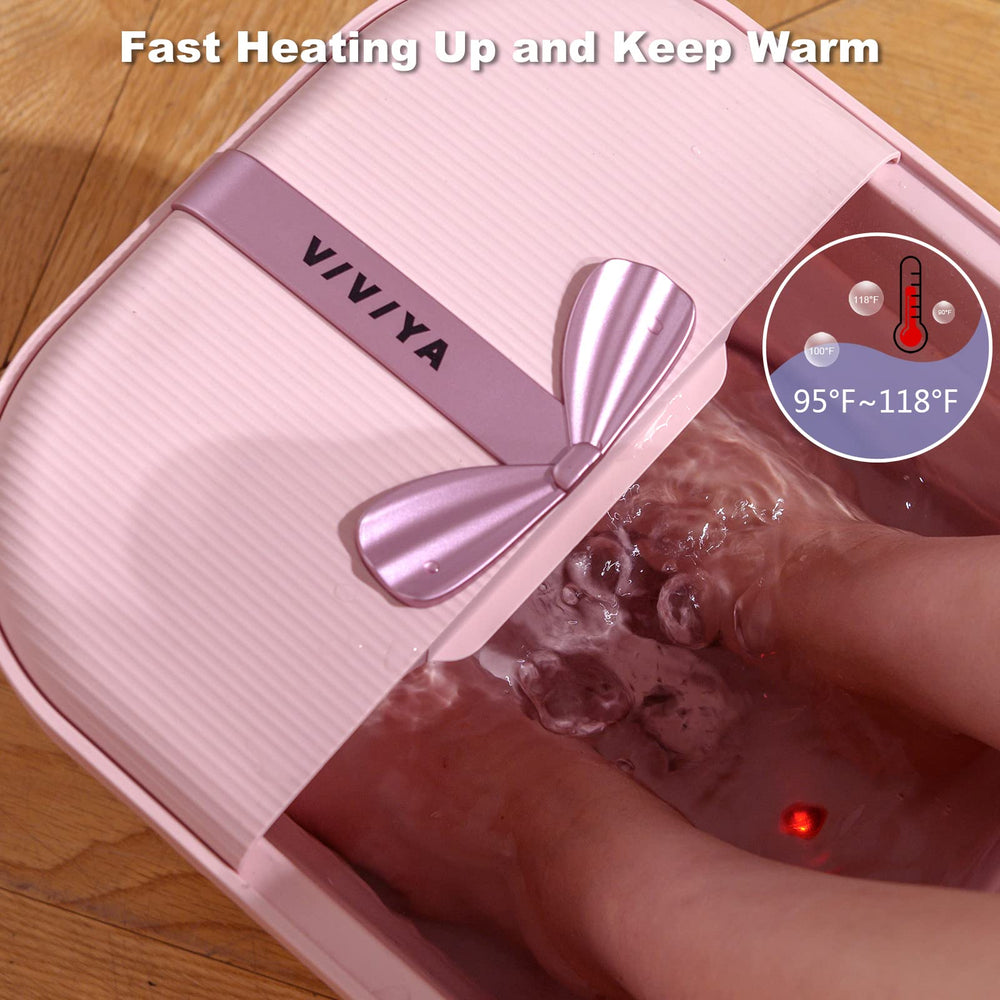 VIVIYA bubble jets in action providing massage-like bubbles for soothing feet.