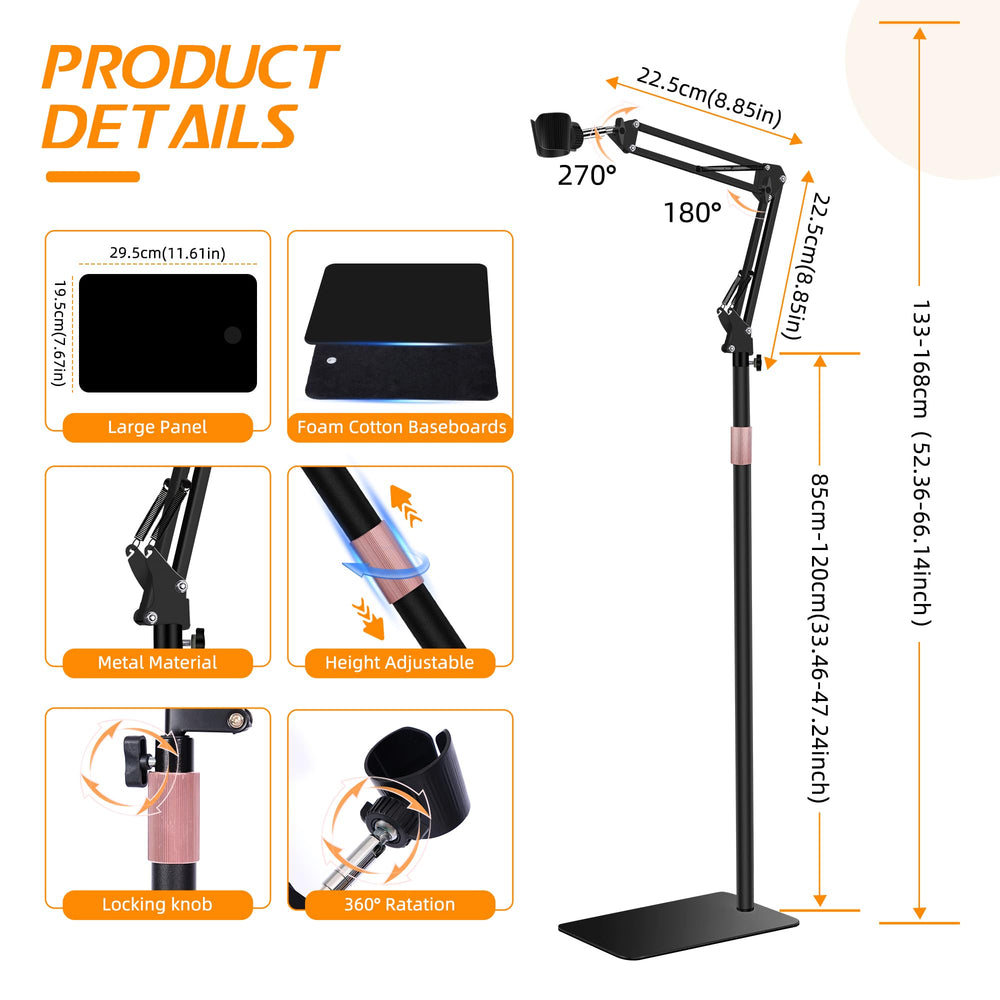 Vivnoon hair dryer stand with 360 degree rotation for flexible drying angles