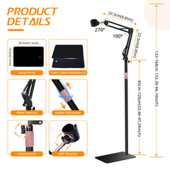 Vivnoon hair dryer stand with 360 degree rotation for flexible drying angles