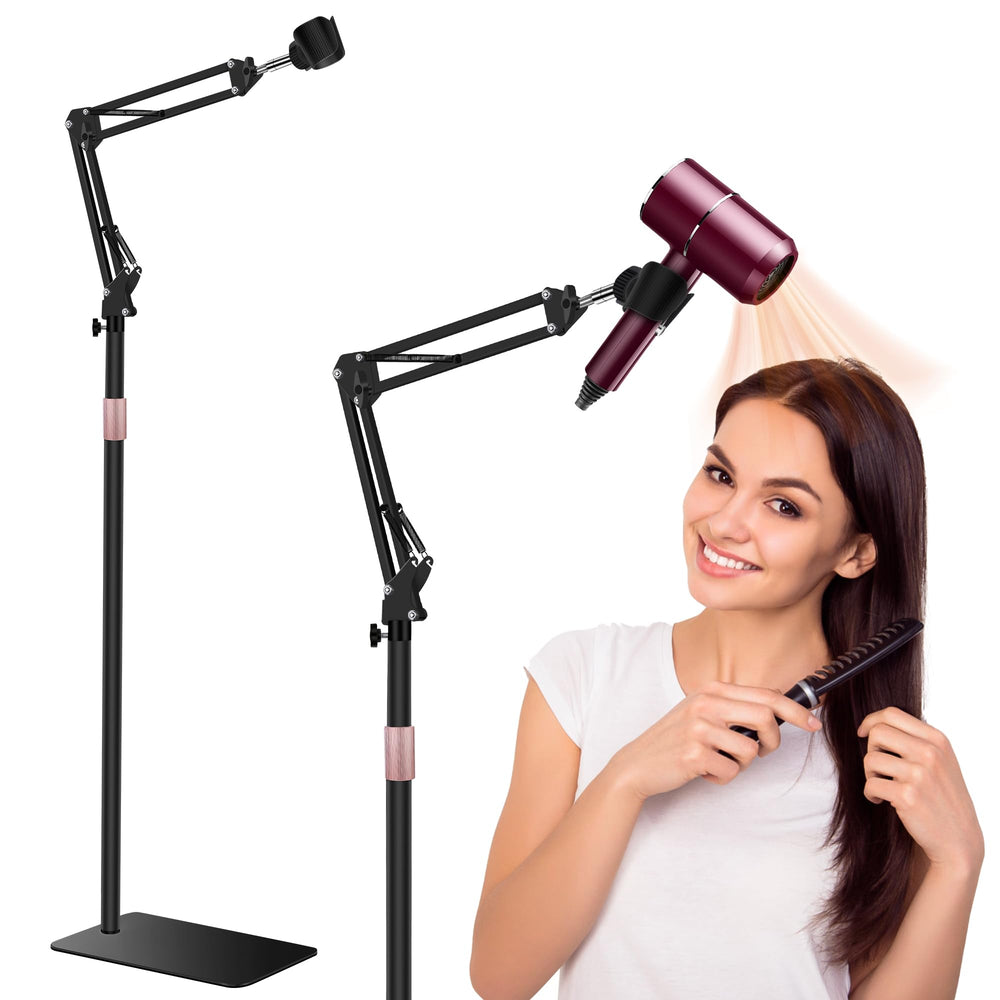 Vivnoon hair dryer stand fully assembled for hands-free, stable styling sessions