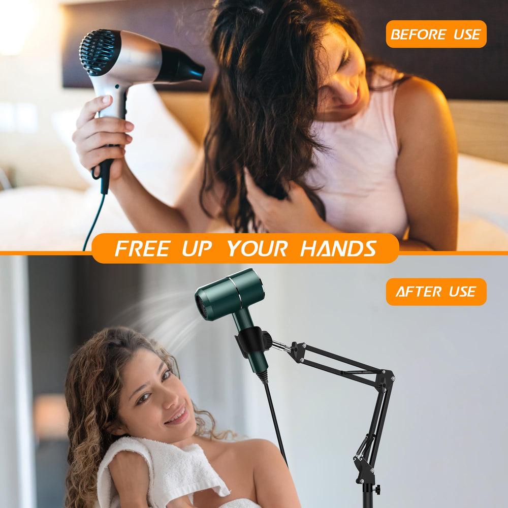 Vivnoon hair dryer stand height adjustment up to 168 cm for comfortable use