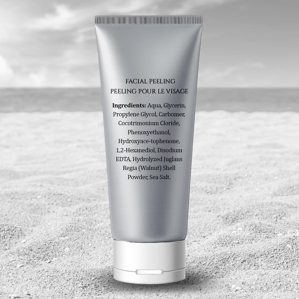 Vivo Per Lei two-pack display underscores value and routine exfoliation reminder.