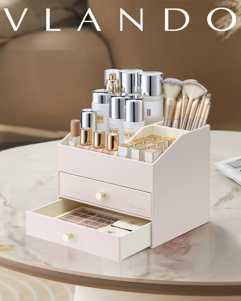 Vlando perfume storage display on countertop for elegant organization