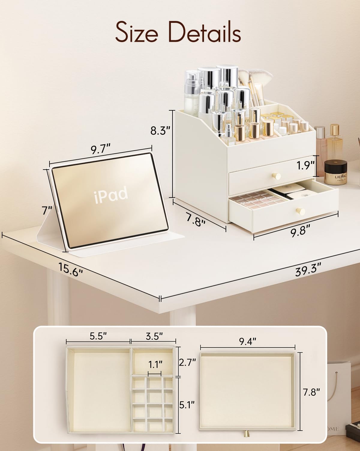 Vlando PU leather surface resists stains and wipes clean for daily use.