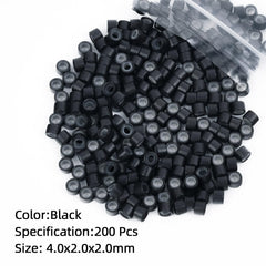 Vlasy blonde silicone-lined micro ring beads for seamless color blending
