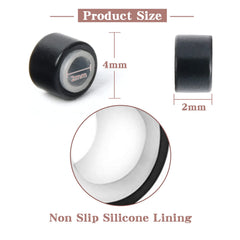 Vlasy silicone-lined micro ring beads 4mm in brown for discreet extension installation