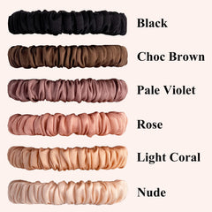 VLOMOT silk hair ties in varied colors for versatile outfits.