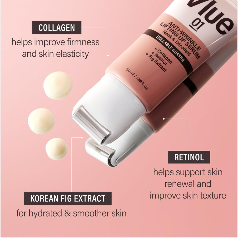 VLUE packaging and labels convey Korean skincare science-backed approach.