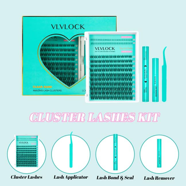 VLVLOCK Ivy Kit bottom-lash clusters define lower lashes with subtle separation.