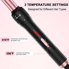 Vnina curling iron long 6.7-inch barrel creating relaxed, effortless waves