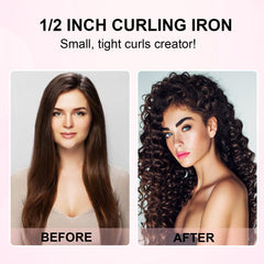 Vnina professional curling iron handle and switches with comfortable grip and control.