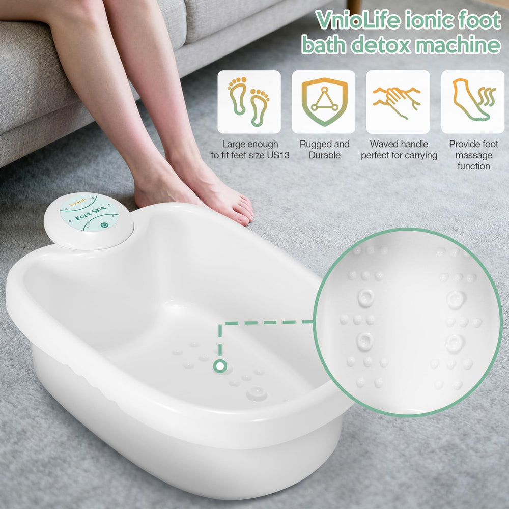 VnioLife foot bath with 100 liners pack for easy replacements
