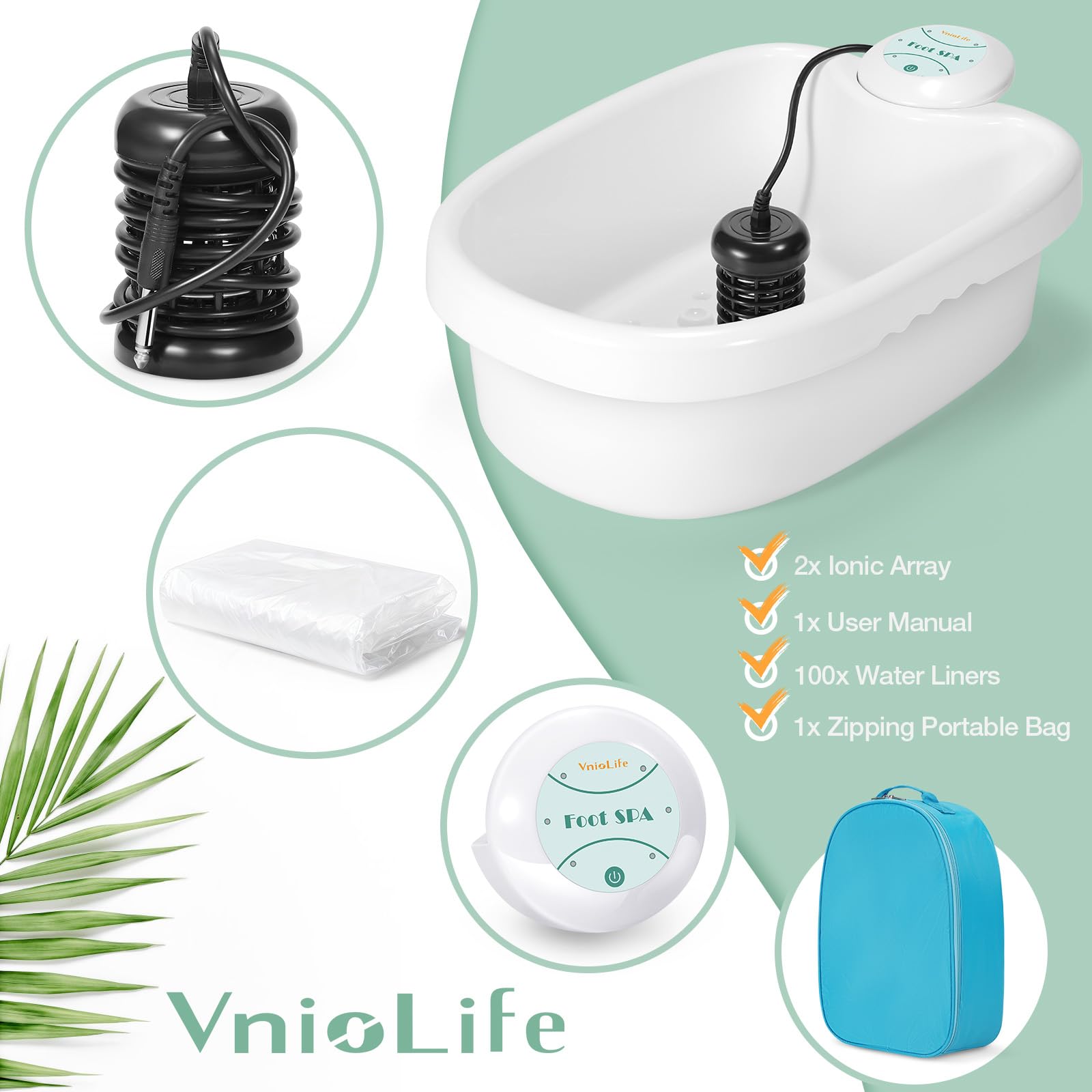 VnioLife home-use detox setup resembling a professional spa experience