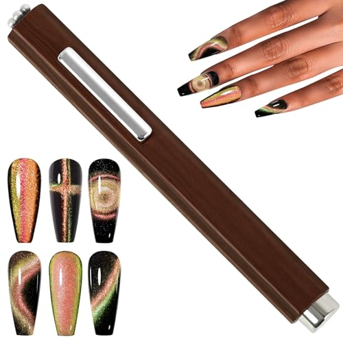 Vnjaoi 3-in-1 Cat Eye Magnet with octagonal heads enables versatile nail art options.