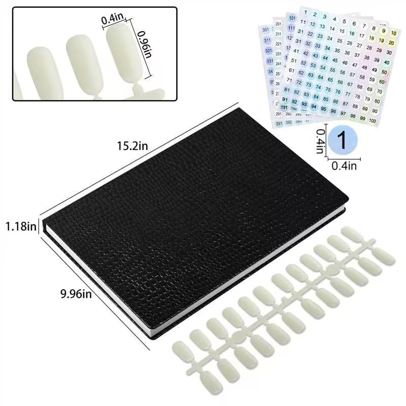 vnjaoi professional 308-nail-colors-chart removable tips allow easy color swaps during demos.