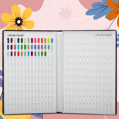 vnjaoi professional 308-nail-colors-chart open layout shows color variety for quick selection.