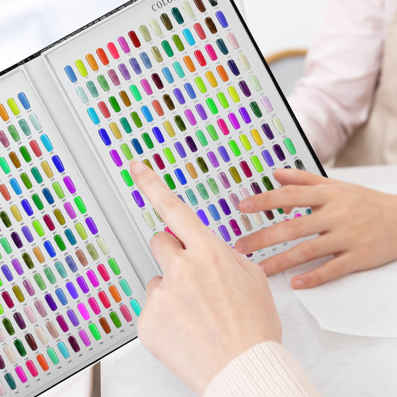 vnjaoi professional 308-nail-colors-chart large 15.35x9.96x1.18 inch size fits standard workspaces.