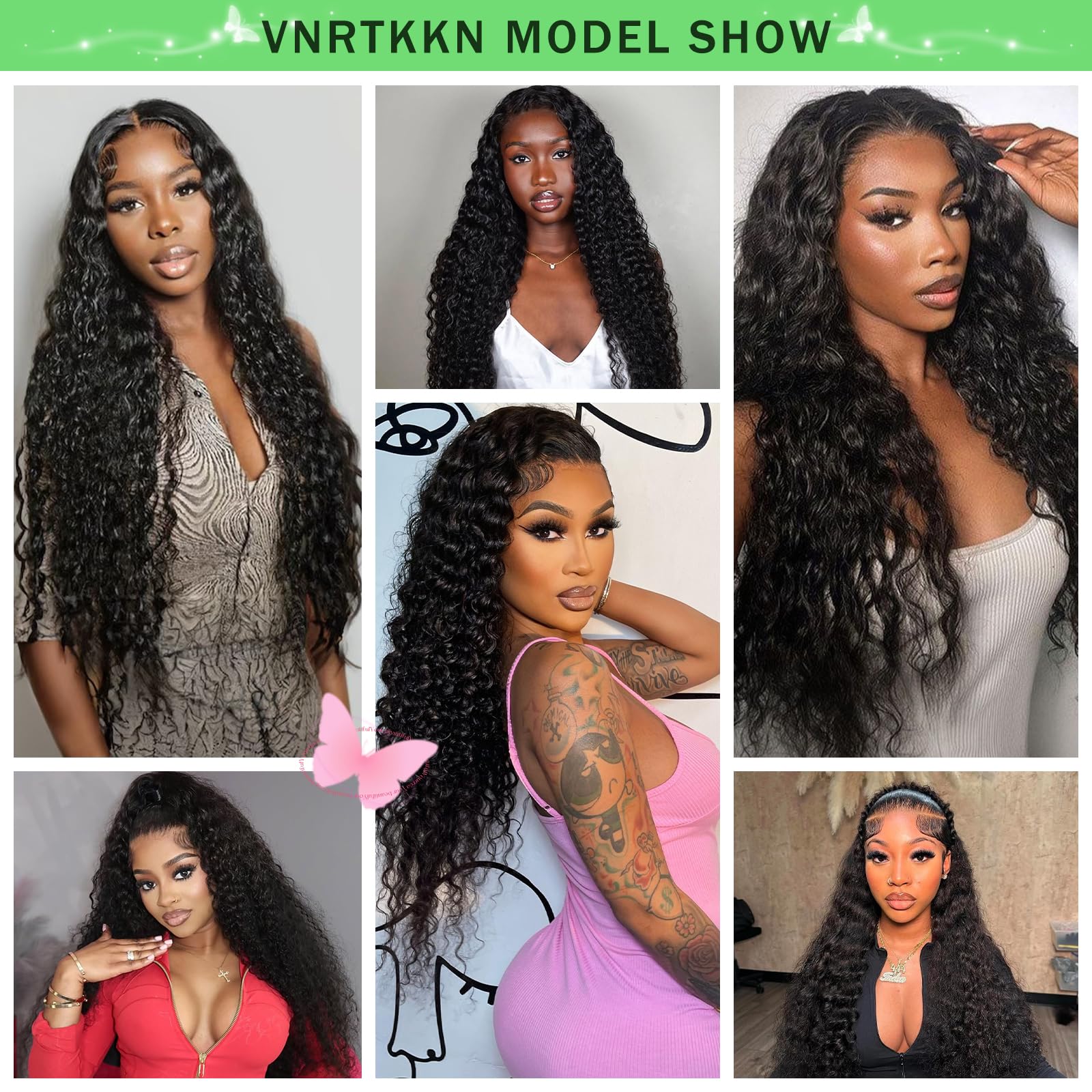 Vnrtkkn pre-plucked deep wave wig ensures ready-to-style parting and quicker styling.
