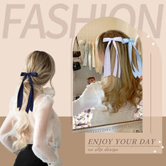 VOBOBE white satin hair bow provides versatile chic accent for any style