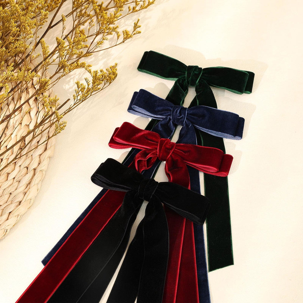 VOBOBE red tassel clip adds bold accent to ponytails and styles.