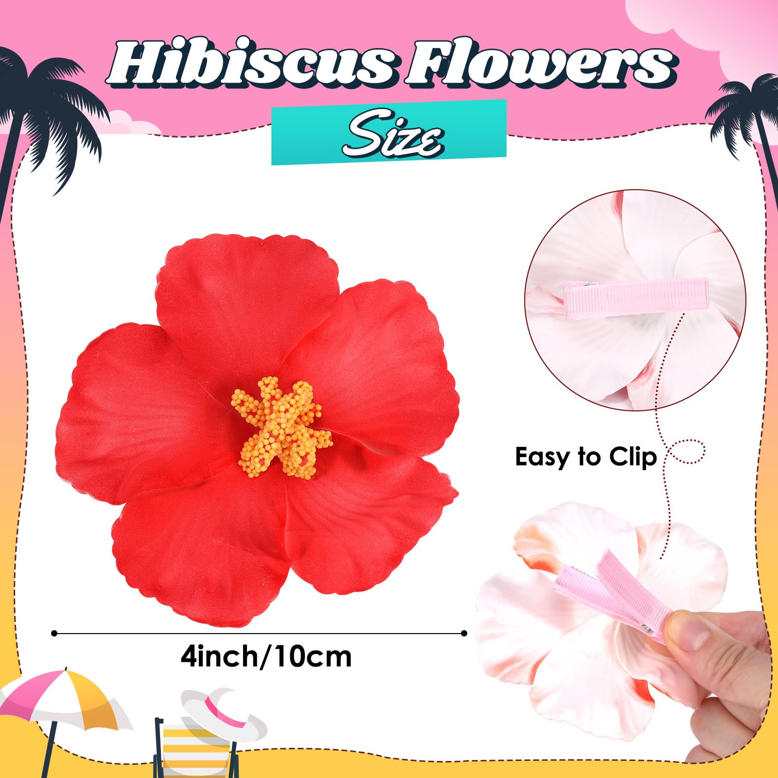VOBOBE Hawaiian flower clip yellow adds sunny energy to daily accessorizing.