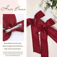 VOBOBE pack of two hair bows offers versatile styling options daily.