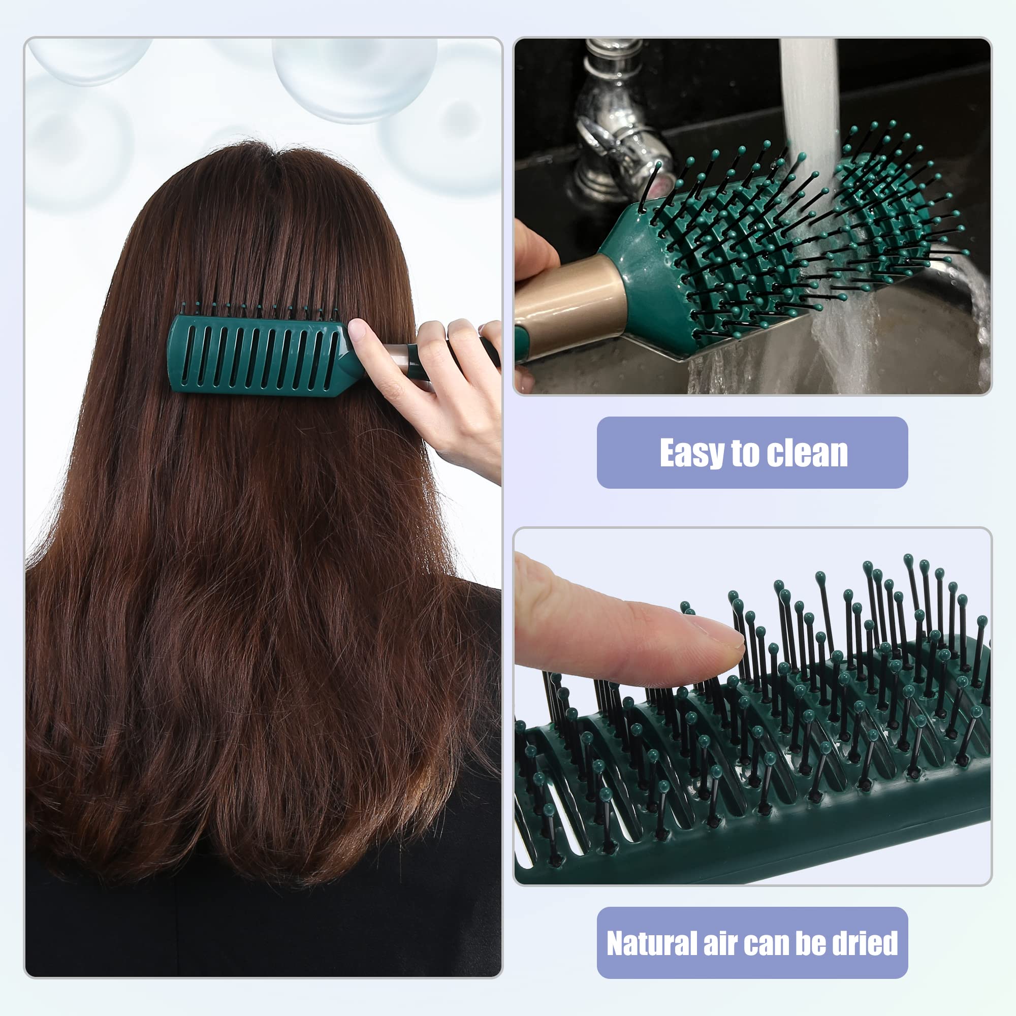 VOCOSTE vented brush soft bristles provide scalp massage while detangling