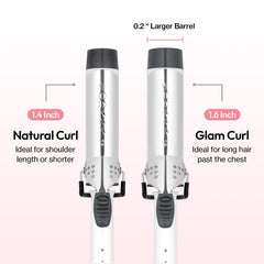Vodana GlamWave one-point-six-inch barrel close-up for versatile curls.