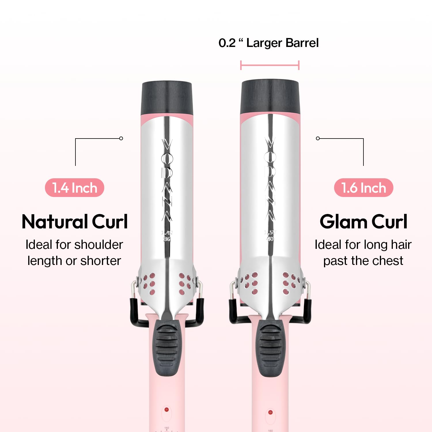 Vodana GlamWave ceramic plates provide smooth glide and hair-friendly styling