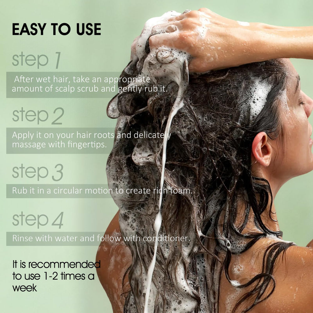 VOERUY application on damp hair illustrating even root distribution.