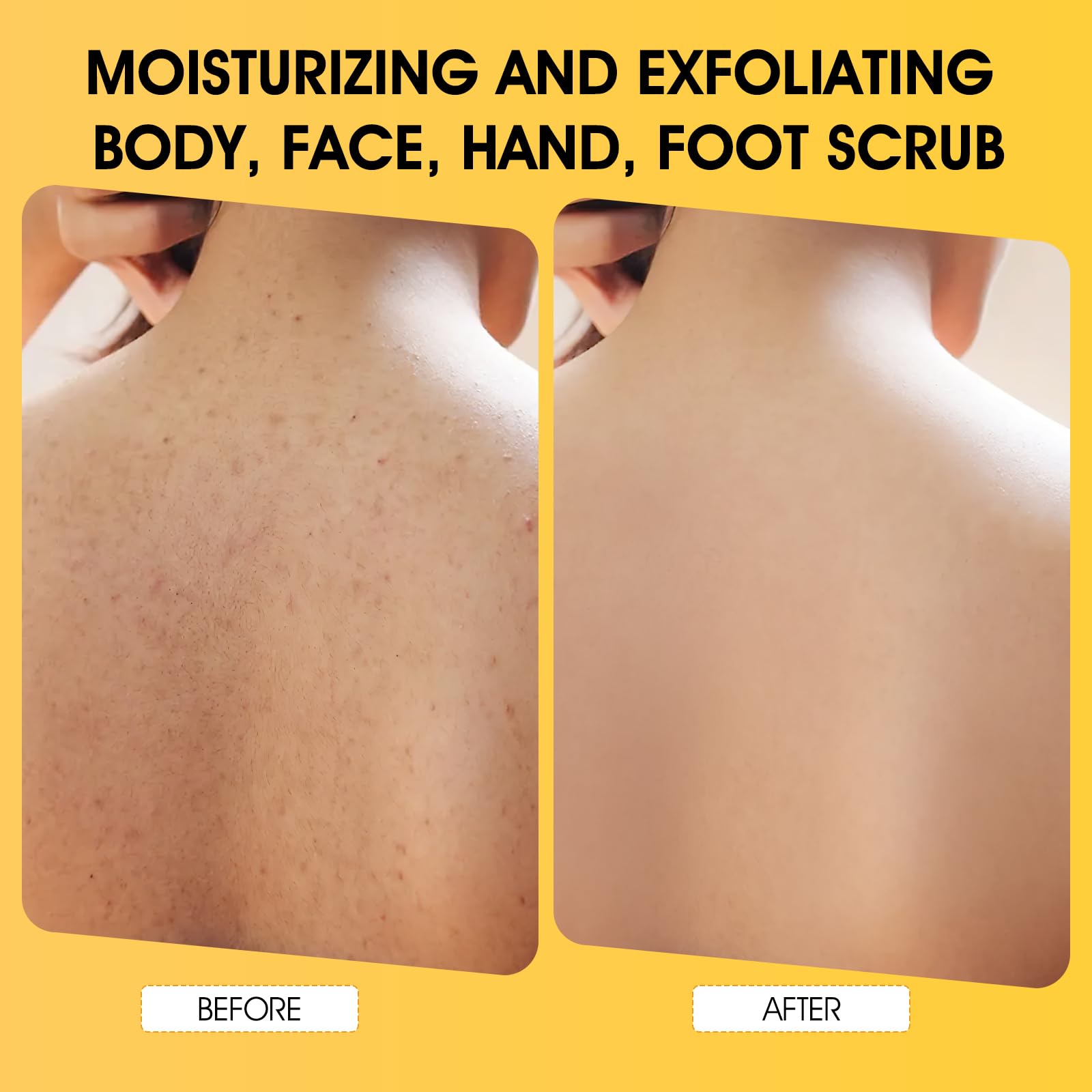 VOERUY Turmeric Body Scrub texture closeup with aromatic turmeric scent
