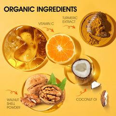 VOERUY Turmeric Exfoliating Scrub application on wet skin for softness