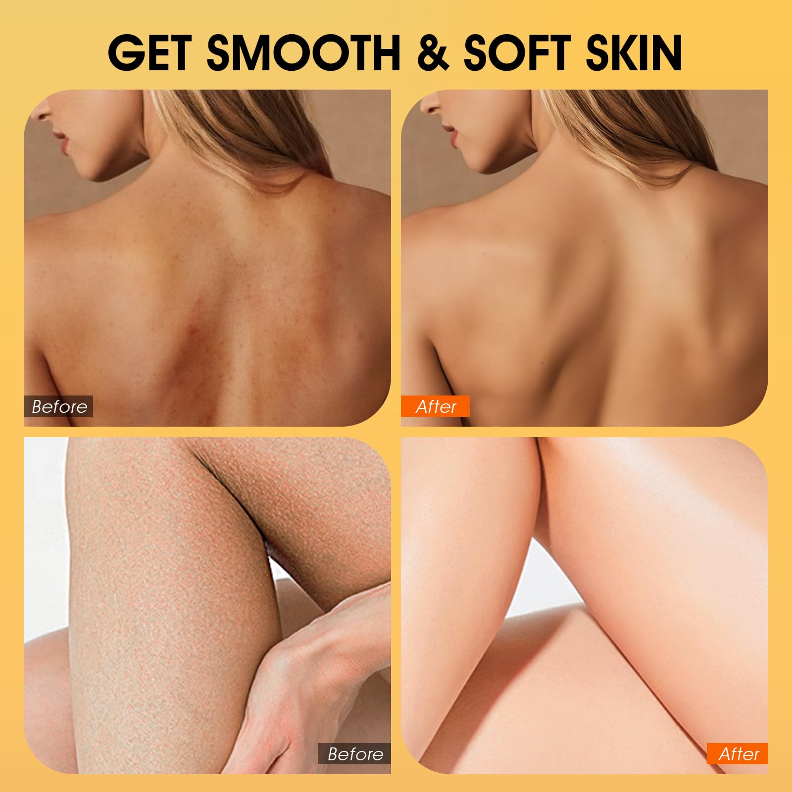 VOERUY Turmeric Exfoliating Scrub texture massaged gently on skin