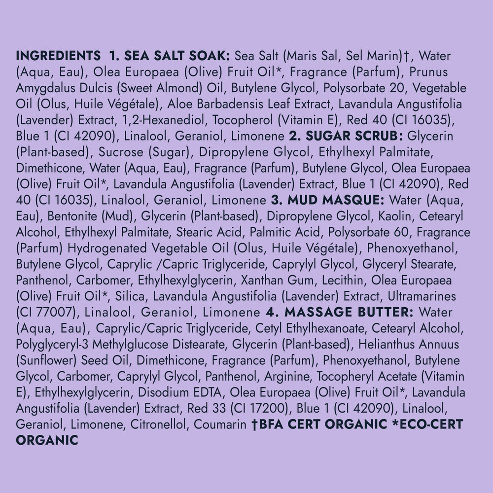 VOESH Pedi in a Box Mud Masque for cleansing pores and smoothing texture.