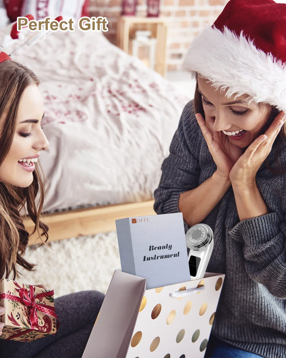 VOFEL Gift box image suggests a ready-to-gift beauty device for holidays.