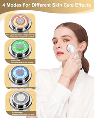 VOFEL Face Massager red light close-up highlights skin cleansing and glow.