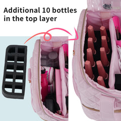 VOFIpremiAm organizer case top compartment fits nail lamp and tools.