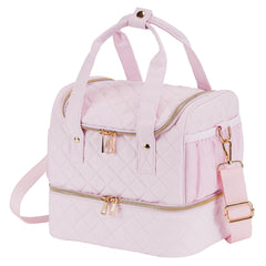 VOFIpremiAm nail polish organizer case top compartment keeps dryer and tools neatly within reach during travel.