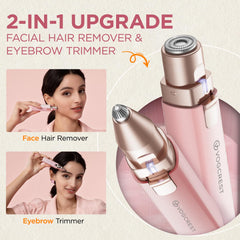 VOGCREST 2-in-1 eyebrow and facial remover for versatile, precise shaping.