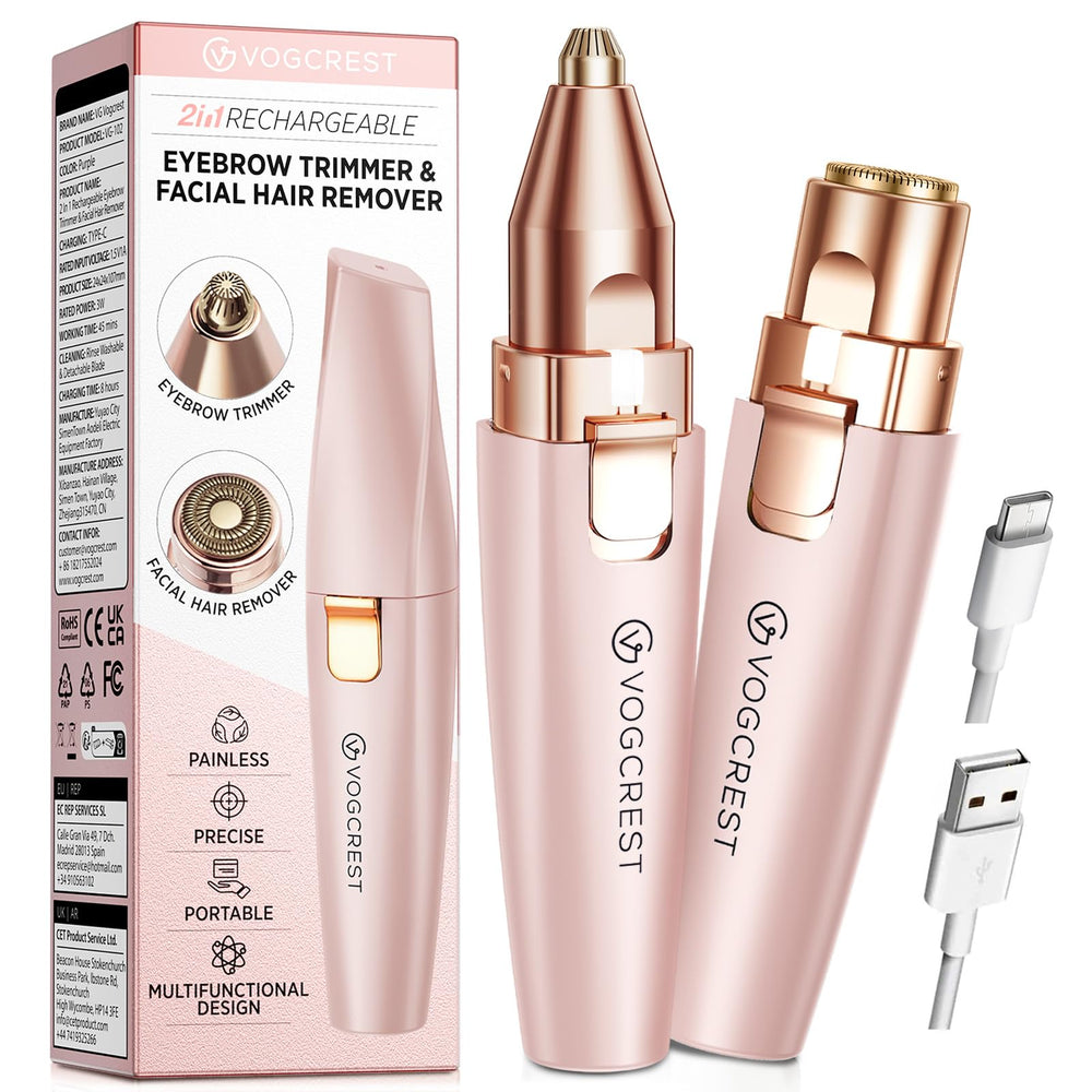 VG VOGCREST Eyebrow Facial Trimmer compact: easy brow precision for daily grooming.