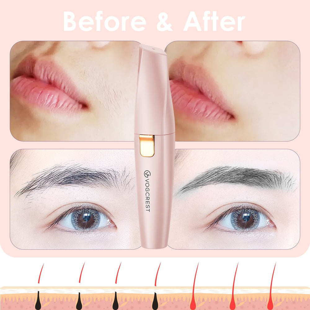 VG VOGCREST Eyebrow Facial Trimmer travel companion: ready for touch-ups on the go.