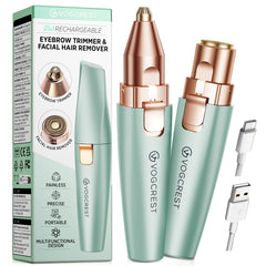 VG VOGCREST eyebrow trimmer pastel-green front view for precise grooming on the go.